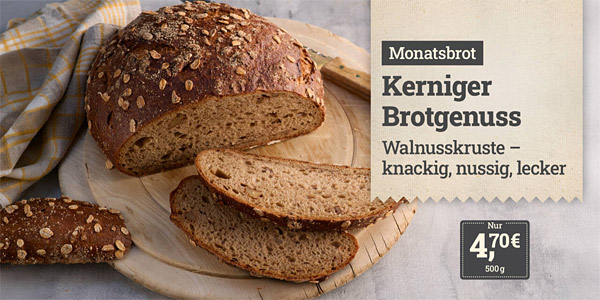 Walnusskruste in der Bäckerei Büsch